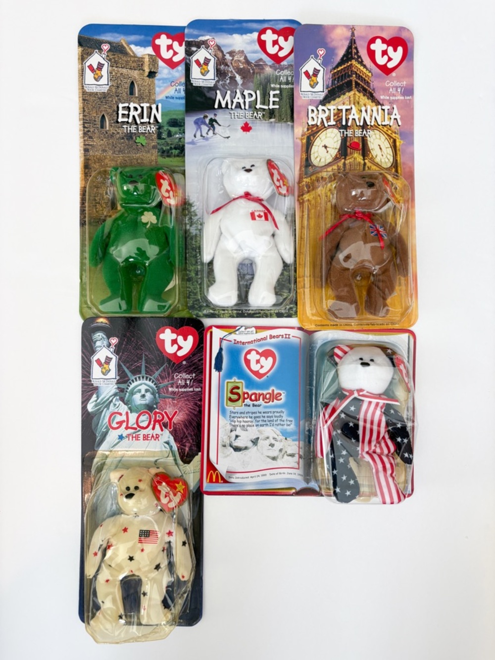 NEW Ty Beanie Babies McDonalds international bears